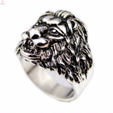 Vintage gothic engraved picture indonesia lions head rings jewelry